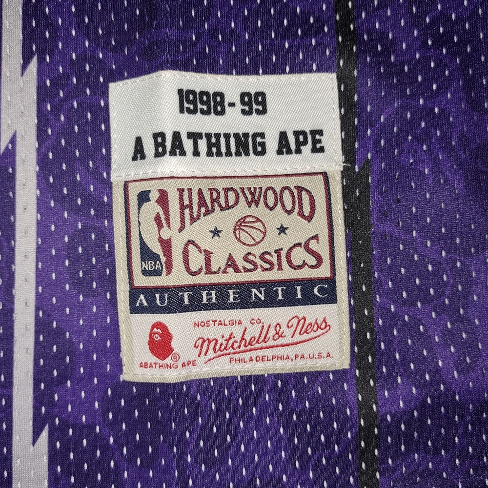 BAPE Toronto Raptors NBA Basketball Jersey Purple Camo - Picture 3 of 5